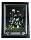 Bo Jackson Signed Framed 16x20 Oakland Raiders Black Jersey Photo BAS
