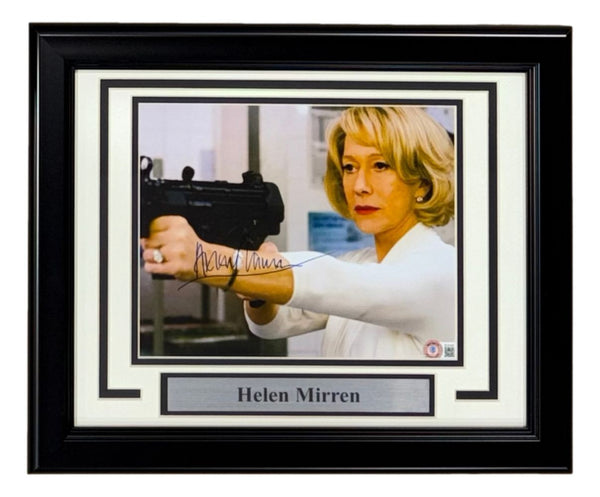Helen Mirren Signed Framed 8x10 Red Photo BAS