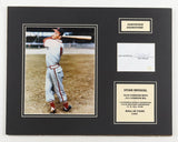 Stan Musial Signed Matted Cut Display (Stacks of Plaques) St Louis Cardinals O.F
