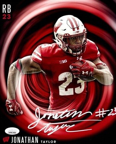 WI Badgers JONATHAN TAYLOR Signed 8X10 Photo #10 AUTO - 2020 Draft Pick - JSA