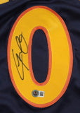 Gilbert Arenas Signed Warriors Oakland Throwback Jersey (Beckett) 3xNBA All Star