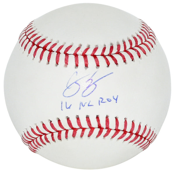 COREY SEAGER SIGNED DODGERS OFFICIAL RAWLINGS MLB BASEBALL W/ 16 NL ROY