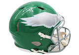 Makai Lemon Signed Philadelphia Eagles Speed Authentic Kelly Green NFL Helmet