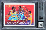 Lakers Magic Johnson Signed 1991 Upper Deck #29 Card Auto 10! BAS Slabbed 2