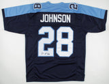 Chris Johnson Signed Tennessee Titans Jersey (JSA COA) 3xPro Bowl RB 2008-2010