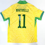Gabrielle Martinelli Autographed Brazil Home Soccer Jersey #11 - Beckett Holo *M