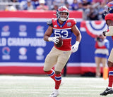 Darius Muasau Signed New York Giants Throwback Jersey (JSA) Ex-UCLA Linebacker