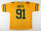 Preston Smith Signed Packers Throwback Jersey (Beckett COA) Green Bay All Pro LB