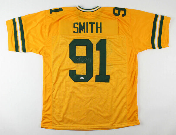 Preston Smith Signed Packers Throwback Jersey (Beckett COA) Green Bay All Pro LB