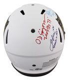 NFL 2k Rushers (9) Peterson, Sanders +7 Signed F/S Speed Proline Helmet BAS Wit