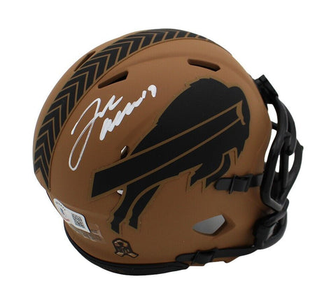 Josh Allen Signed Buffalo Bills Speed Salute To Service 2 NFL Mini Helmet