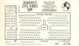 Dan Fouts Autographed San Diego Chartgers 3.5x6 Table # and Ticket Beckett 57225