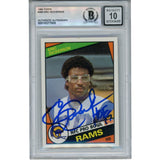 Eric Dickerson Autographed 1984 Topps #280 Grade 10 Trading Card Beckett 52960