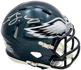 LESEAN MCCOY AUTOGRAPHED EAGLES GREEN SPEED MINI HELMET BECKETT WITNESS 223739