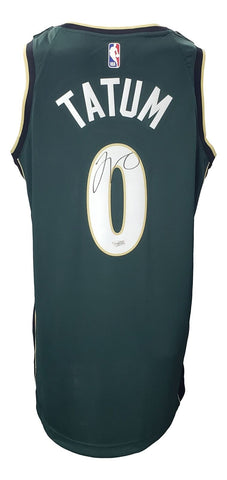 Jayson Tatum Signed Boston Celtics Green Nike Swingman Jersey Fanatics