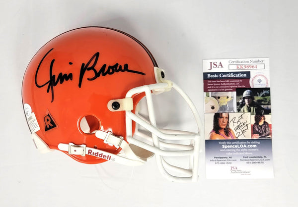 Jim Brown Autographed Cleveland Browns Mini Helmet JSA Authenticated KK98964