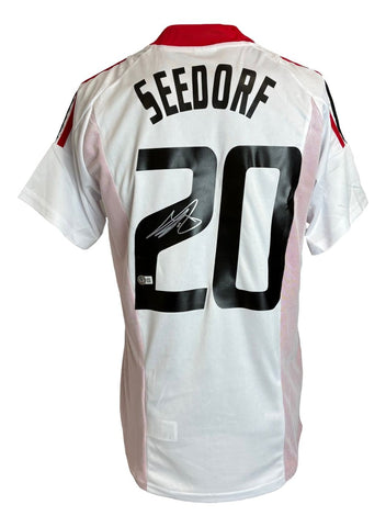 Clarence Seedorf Signed AC Milan Adidas 2003 Champions League Soccer Jersey BAS