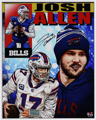 Josh Allen Buffalo Bills Autographed 16" x 20" Photo Print Art by Brian Kong