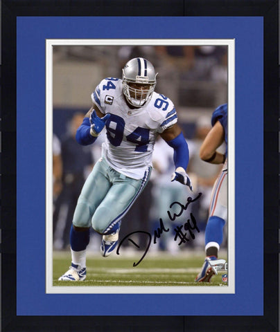 Framed DeMarcus Ware Dallas Cowboys Signed 8" x 10" Pass Rush Photo