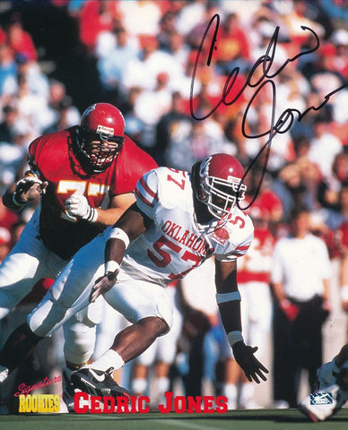 Cedric Jones Autographed Signature Rookies 8x10 Photo University of Oklahoma
