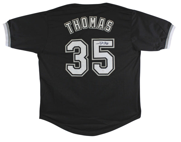Frank Thomas Authentic Signed Black Pro Style Jersey Autographed JSA Witness