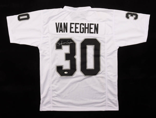 Mark van Eeghen Signed Oakland Raiders Jersey (JSA) Super Bowl XI & XV Champs