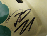 Riley Leonard Signed/Auto Gold Mini Football Helmet Notre Dame PSA/DNA 195352