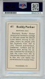 Buddy Parker Autographed 1977 Touchdown Club #41 Trading Card PSA Slab 43772