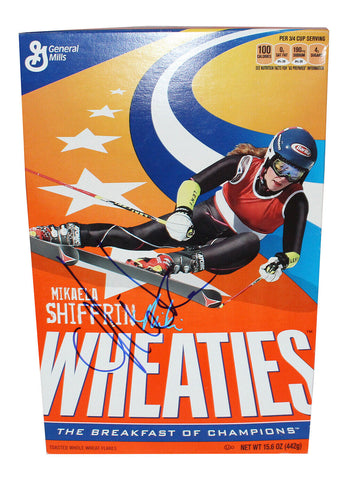 Mikaela Shiffrin Autographed USA Olympic Wheaties Box Beckett 40531