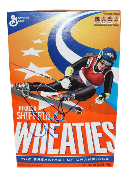 Mikaela Shiffrin Autographed USA Olympic Wheaties Box Beckett 40531