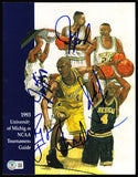 1993 Michigan Fab 5 Autographed NCAA Program 10 Sigs Beckett AC95534