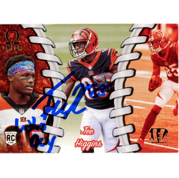 Tee Higgins Autographed Panini Omega O-20 Who Dey Trading Card Beckett 48924