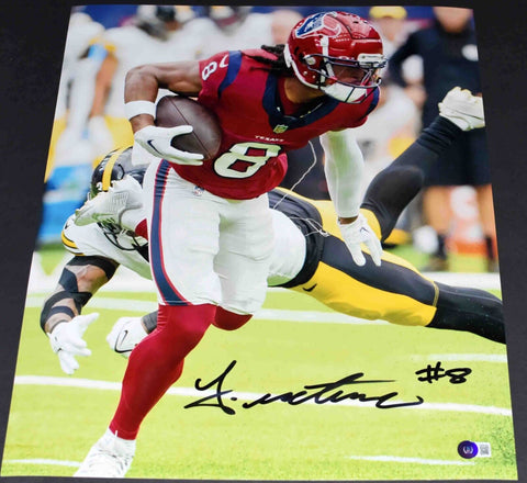 JOHN METCHIE III SIGNED AUTOGRAPHED HOUSTON TEXANS 16x20 PHOTO BECKETT