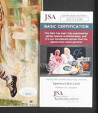 Green Bay Q.B. Bart Starr Signed Packers 16x21 Framed Print Display (JSA COA)