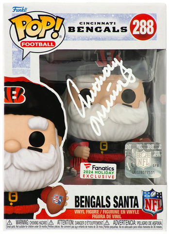 Anthony Munoz Signed Cincinnati Bengals SANTA Funko Pop Doll #288 (SCHWARTZ COA)