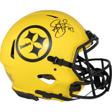 Troy Polamalu Autographed Pittsburgh Steelers Rave Pro Helmet Beckett 50278