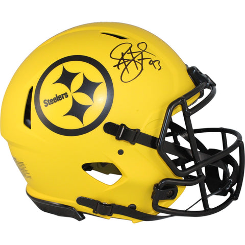 Troy Polamalu Autographed Pittsburgh Steelers Rave Pro Helmet Beckett 50278
