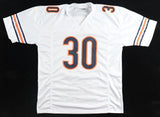 Mike Brown Signed Chicago Bears Career Stat Jersey (Beckett) 2000 2nd Round Pick