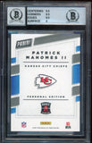 2017 Panini Rated Rookie Premiere PE Next Day Patrick Mahomes BGS 9/10 Auto RC