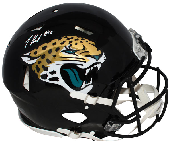 TRAVIS HUNTER SIGNED JACKSONVILLE JAGUARS AUTHENTIC SPEED HELMET BECKETT