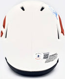 Justin Fields Autographed Bears Lunar Eclipse Mini Helmet Beckett QR WL62754