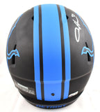Aidan Hutchinson Signed Lions F/S Eclipse Speed Helmet- Beckett W Holo *Silver