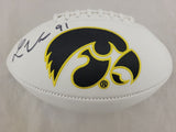 LUKAS VAN NESS SIGNED IOWA HAWKEYES FULL SIZE NFL LOGO FOOTBALL BECKETT