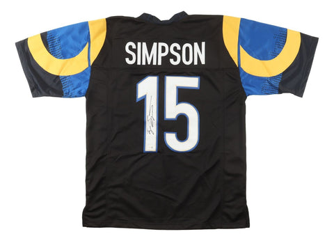 Ty Simpson Los Angeles Signed Black Football Jersey JSA QR