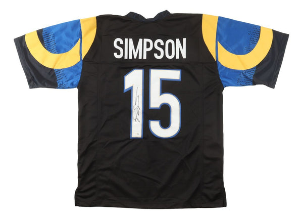 Ty Simpson Los Angeles Signed Black Football Jersey JSA QR