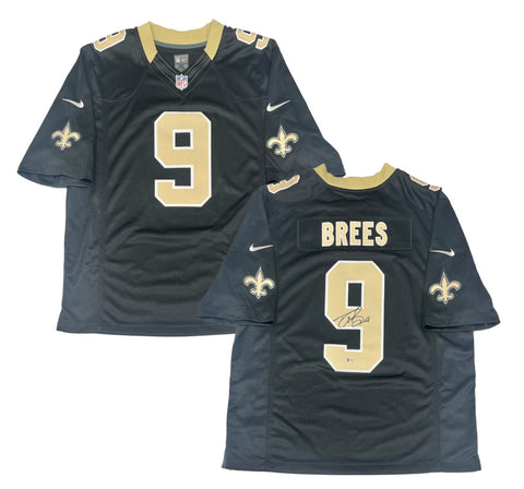 Drew Brees Autographed New Orleans Saints Nike Black Jersey Beckett