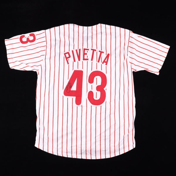 Nick Pivetta Signed Philadelphia Phillies Pinstriped Jersey (JSA) Sttng. Pitcher