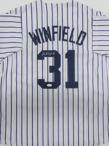 New York Yankees DAVE WINFIELD Signed Custom Replica Pinstripe Jersey AUTO - JSA