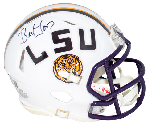 BERT JONES AUTOGRAPHED LSU TIGERS WHITE SPEED MINI HELMET BECKETT