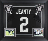 Ashton Jeanty Authentic Signed Black Pro Style Framed Jersey BAS Witnessed